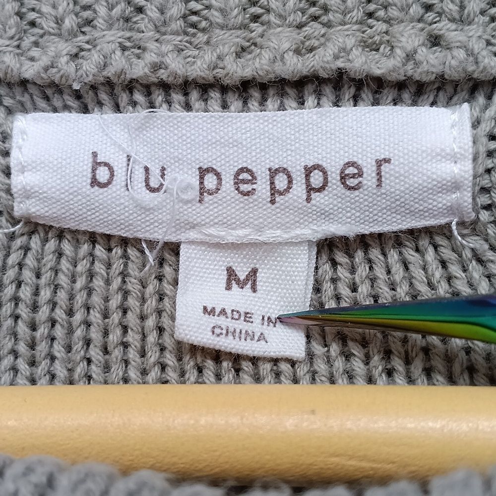 Blue Pepper Cotton Boxy Sweater Olive Color - Picture 2 of 5